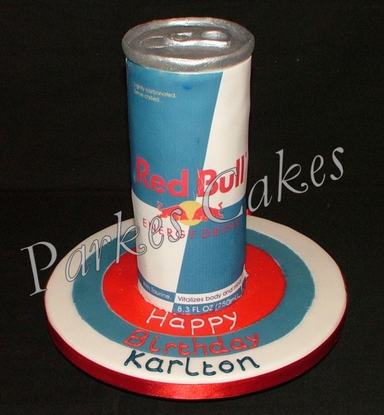 red bull birthday cake